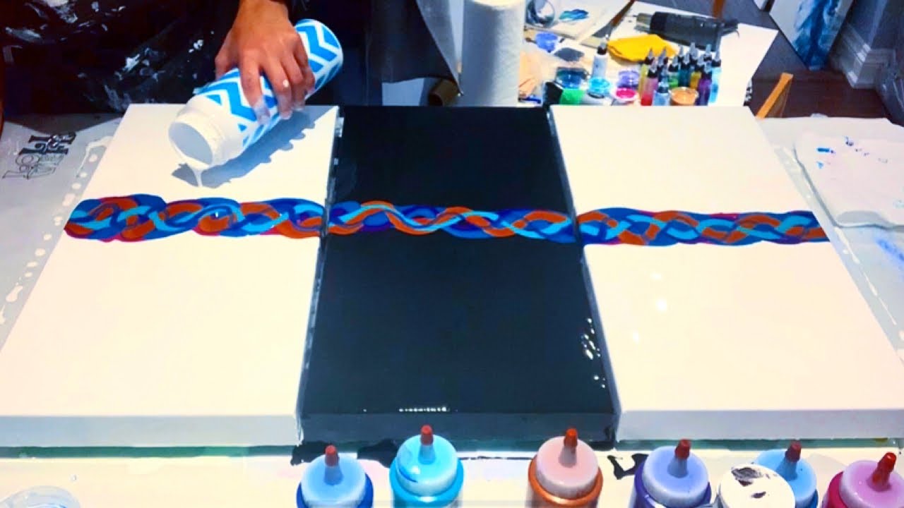 #137 - Massive Triptych - CRAZY...MUST SEE!!  | Acrylic Pouring | Fluid Art