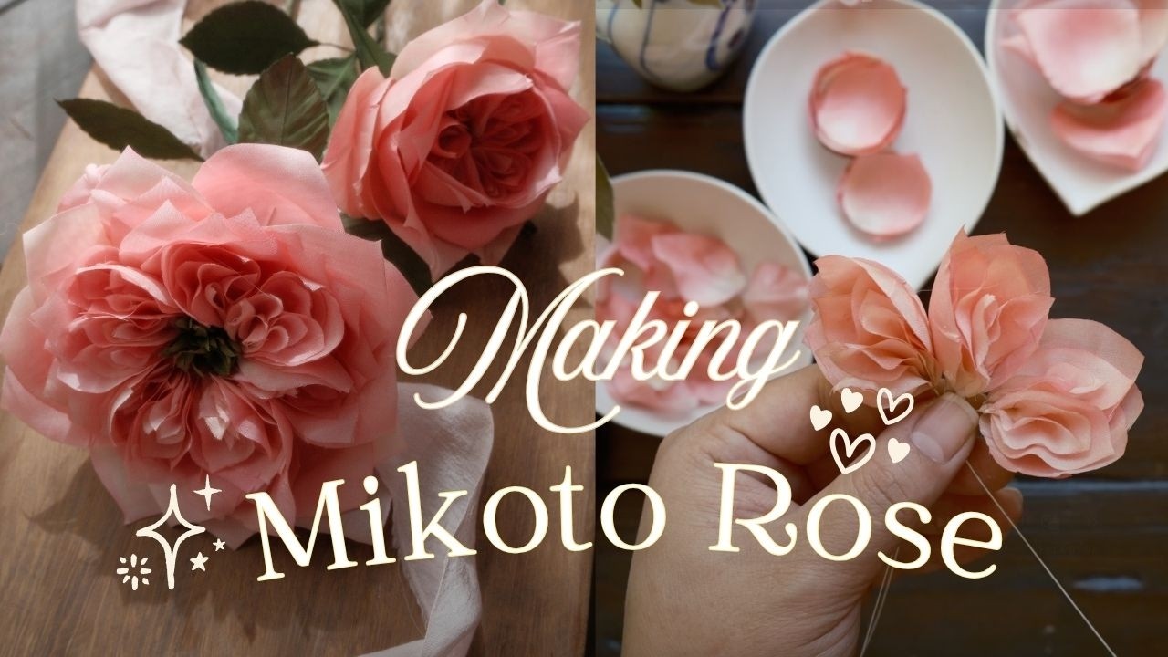 Turn white fabric into beautiful Mikoto Rose