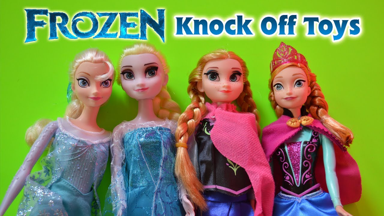 Frozen knock off toys - funny fake Elsa and Anna dolls