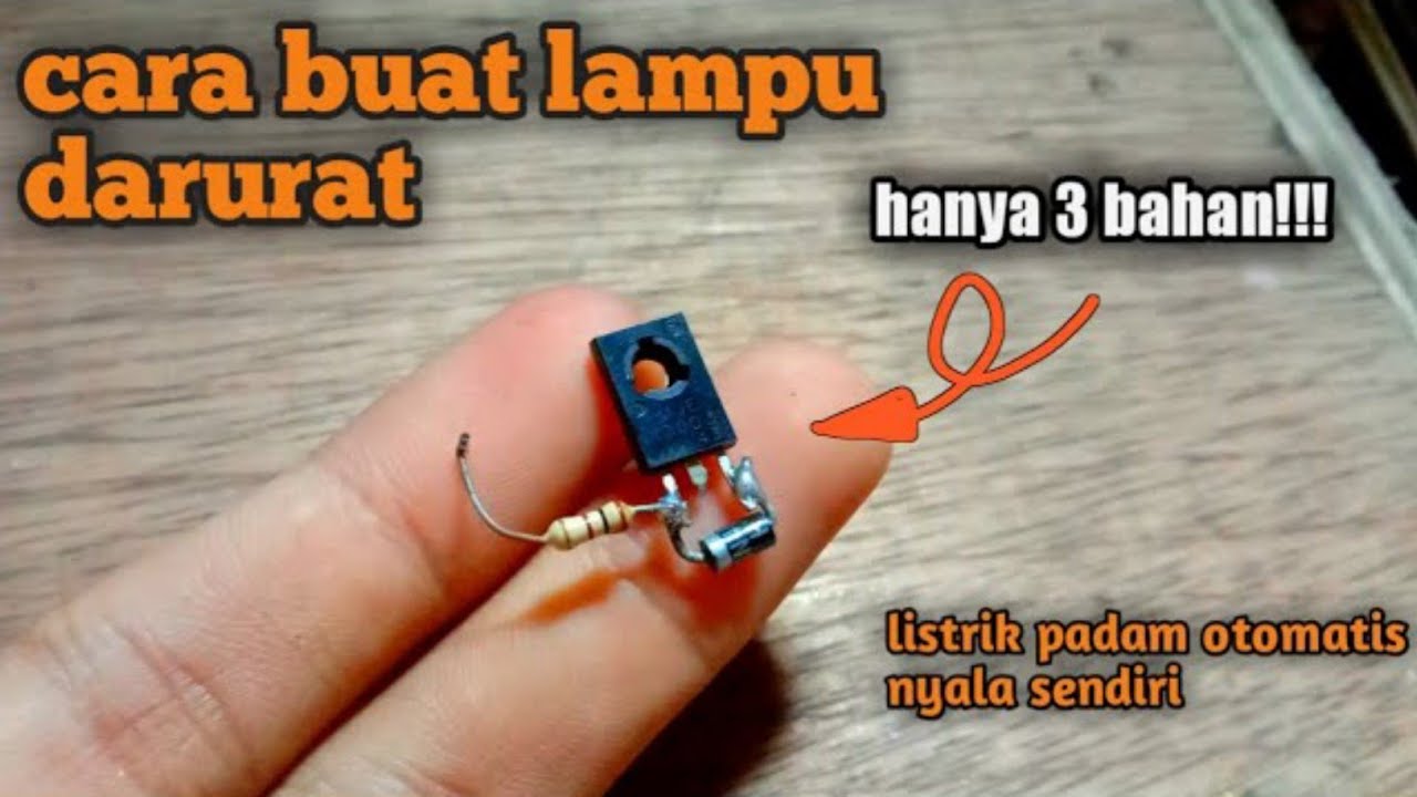 cara buat lampu emergency listrik padam otomatis nyala || lampu darurat