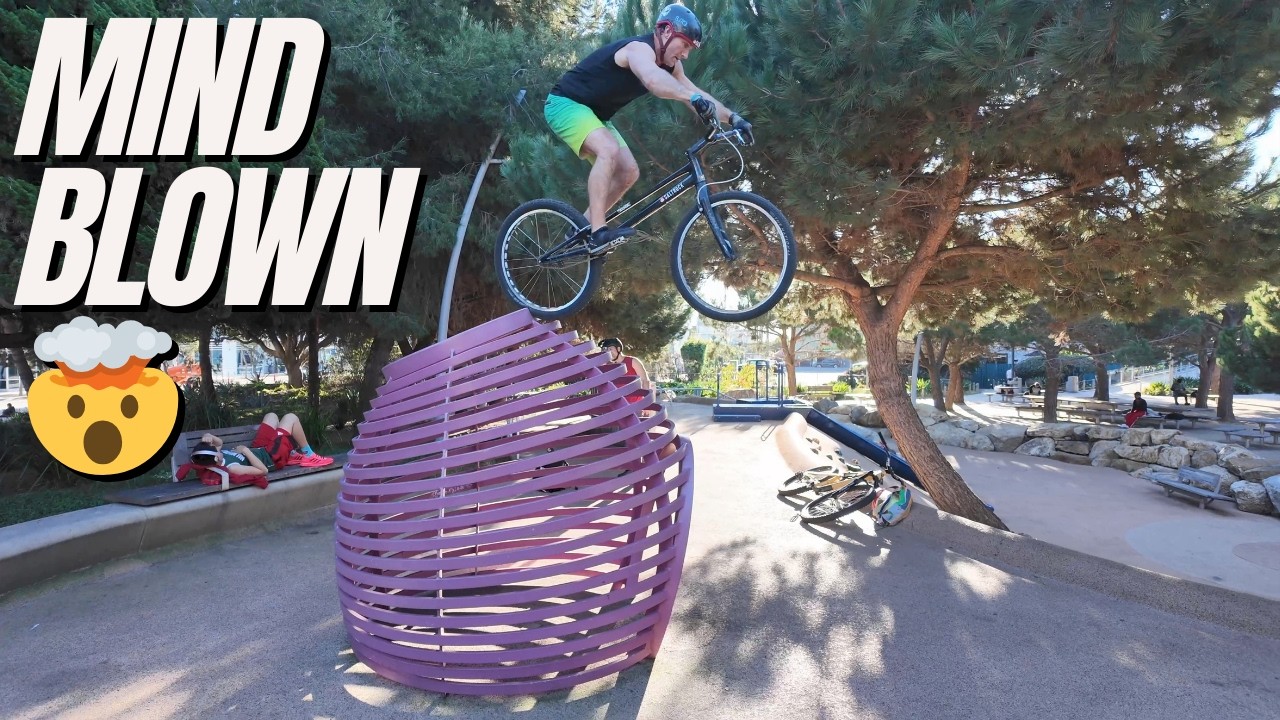 WILD bike trials session in Santa Monica 👀 RIDICULOUS with Andrei Burton Part 2