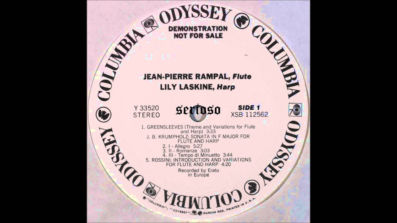 Jean Pierre Rampal , Lily Laskine‎, Music For Flute And Harp , SIDE 1