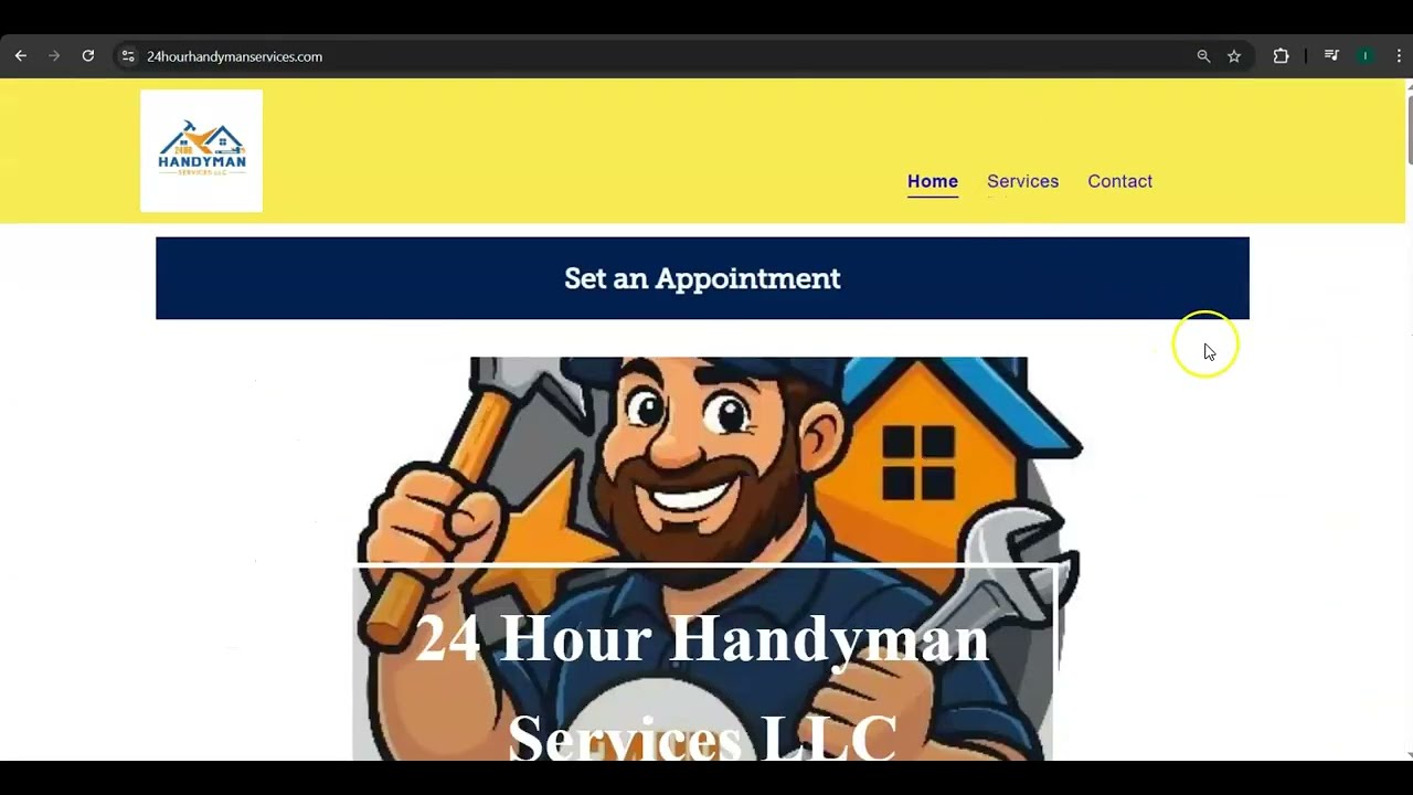 Website Analysis Video for 24 Hour Handyman Services