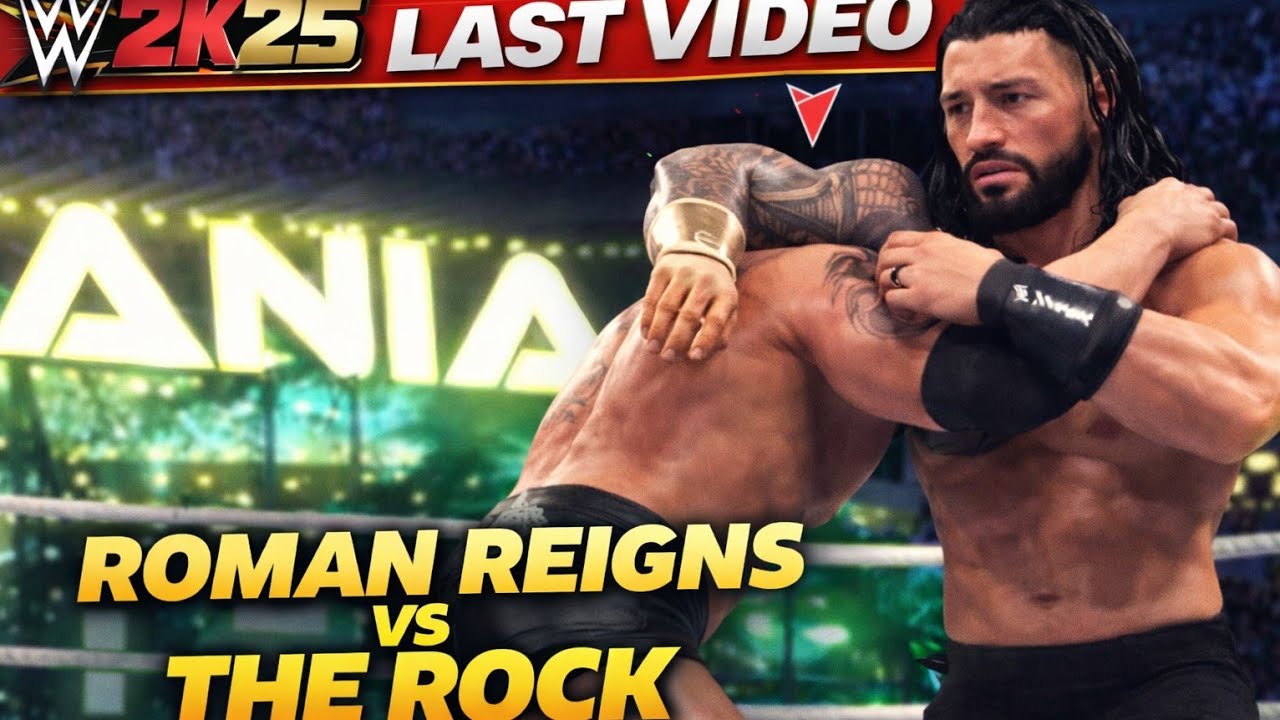 WWE 2K25 LAST VIDEO ROMAN REIGNS VS THE ROCK #trendinggames #wwesuperstar #wwe #wwe2k25 #wwe2k26 