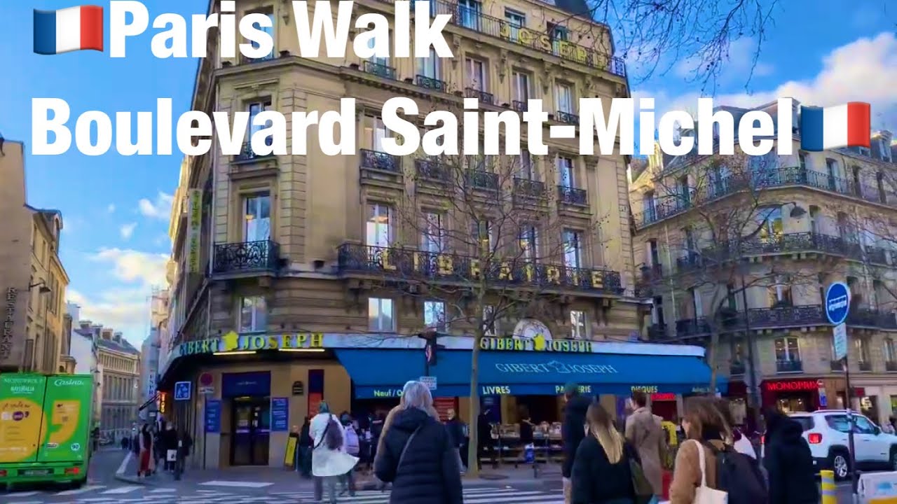 🇫🇷Paris Walk     Boulevard Saint-Michel🇫🇷