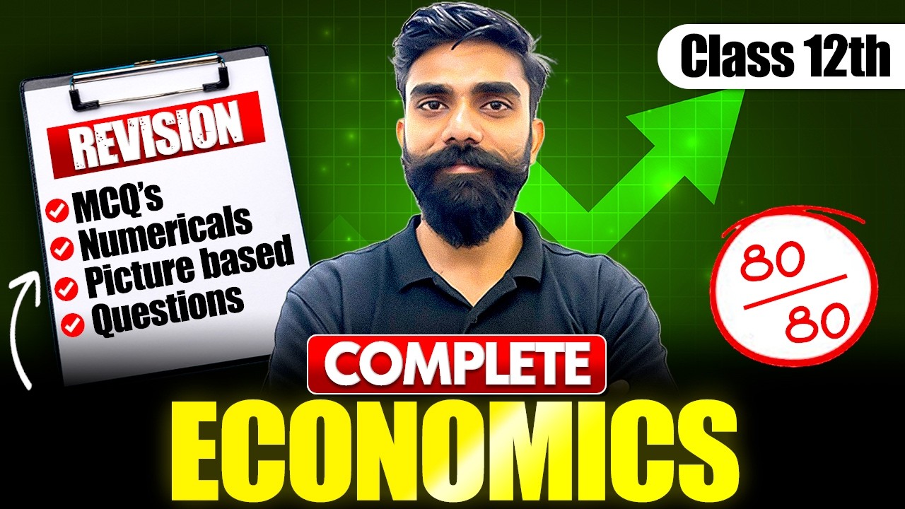 Class 12th Economics | MCQ+Numericals+Picture based questions in One Shot | Ankit Sir