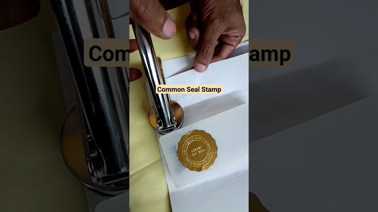 how to use Company Common Seal Stamp #seal #youtubeshorts