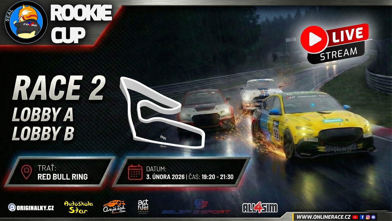 CORG LIVE: Rookie Cup 2026 – Závod 2 | RED BULL RING  (GT7)