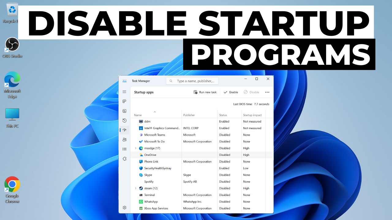How to Disable Startup Programs in Windows 11