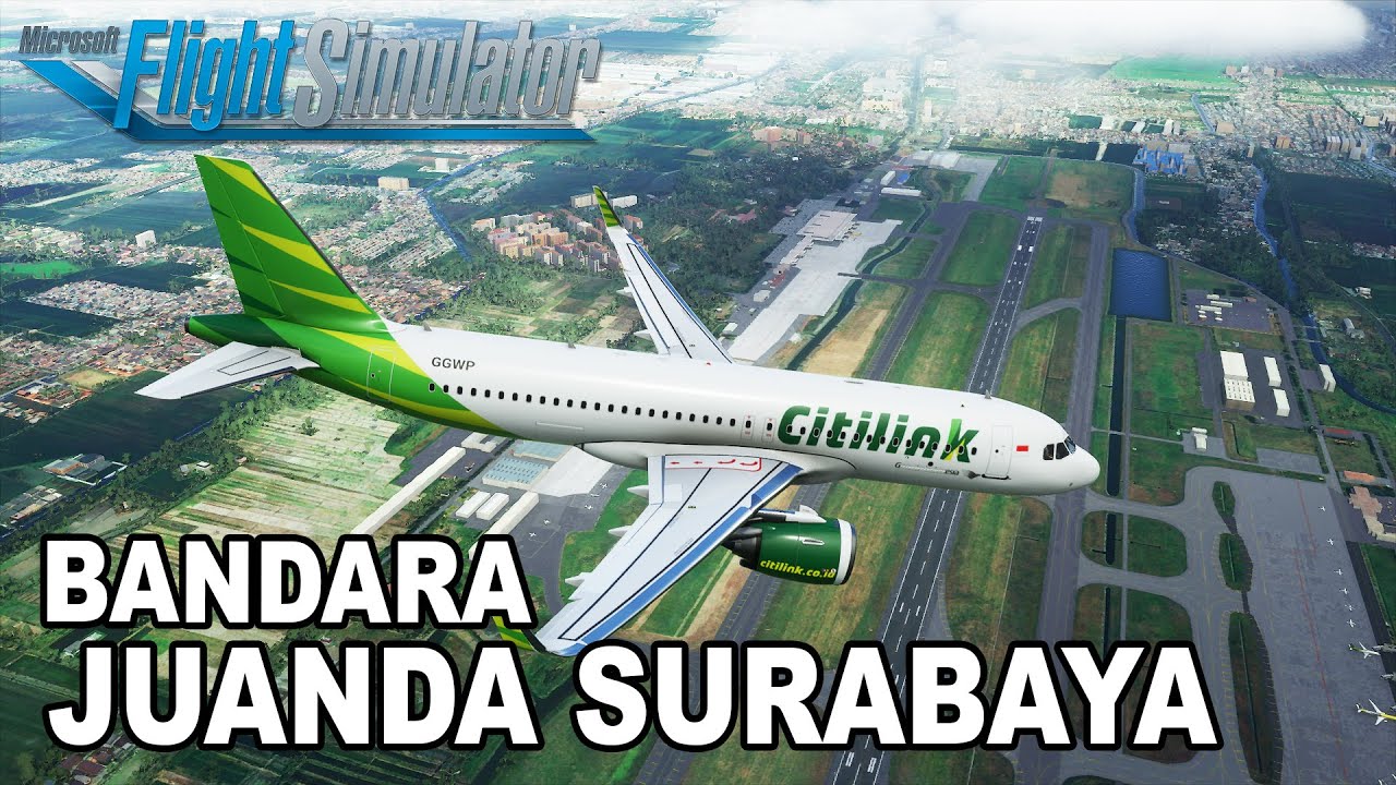 DARI LANUD TNI AU KE BANDARA JUANDA SURABAYA - Microsoft Flight Simulator 2020 Indonesia