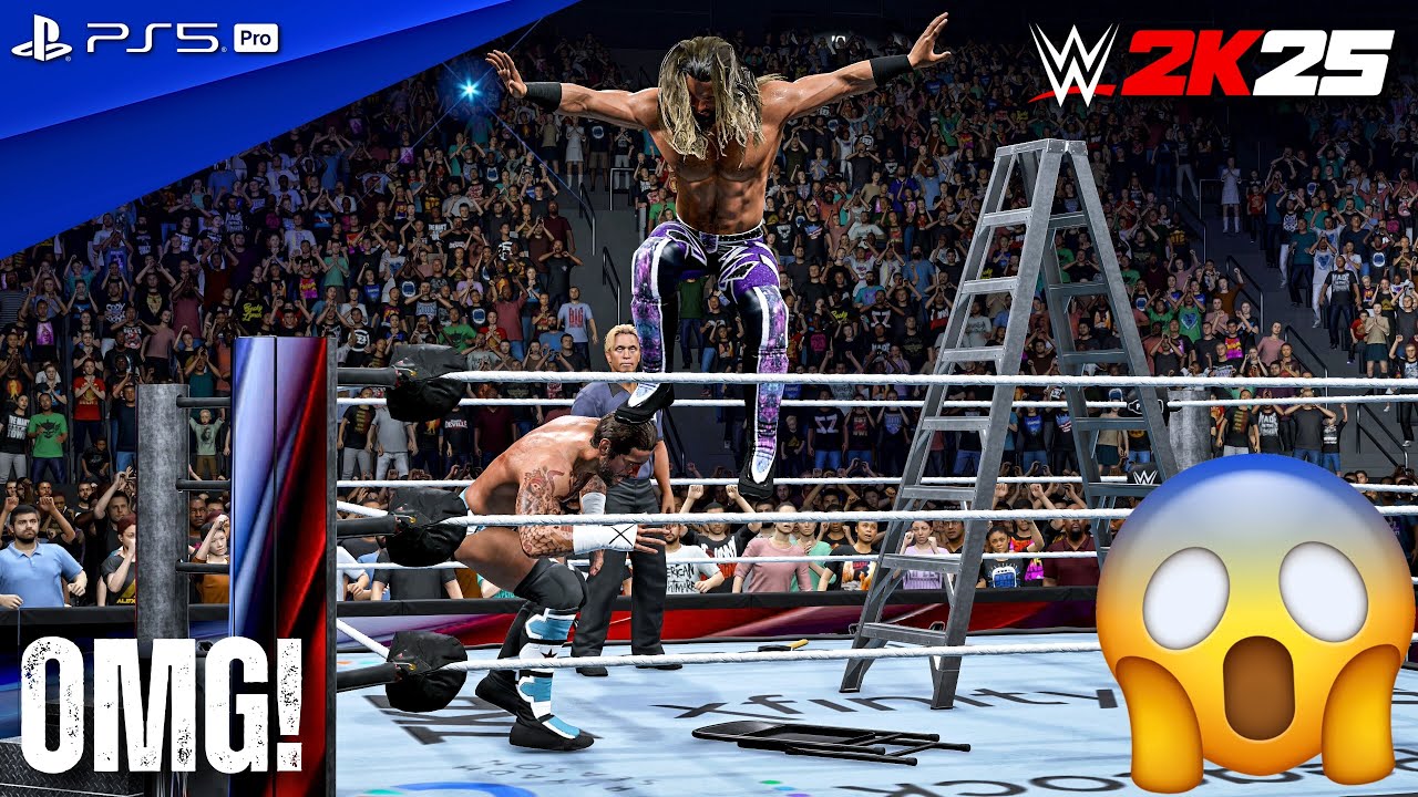 WWE 2K25 - Seth Rollins (c) vs. CM Punk vs. Jey Uso vs. LA Knight - Fatal 4 Way Match | 4K