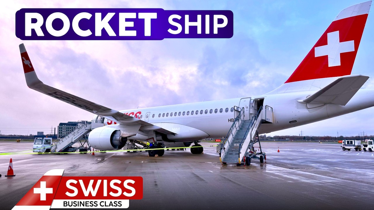 The FIRST A220! · SWISS BUSINESS CLASS  🇬🇧 London City ✈ Zurich 🇨🇭 A Rocket Ship Launch!