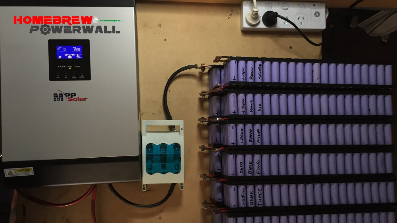 18650 cells being charged via solar using PIP2424MSX on my DIYPowerwall