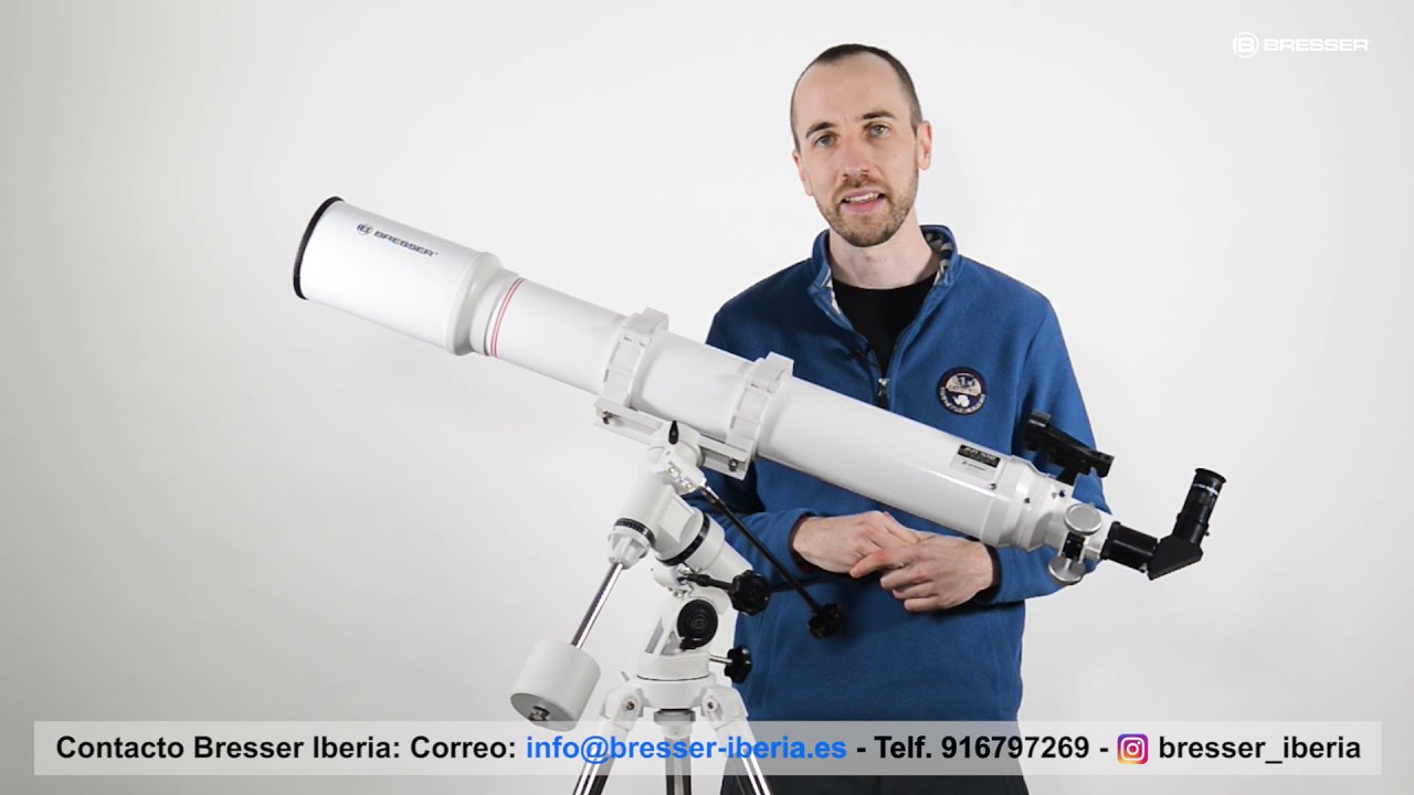 Como usar/que ver con Telescopio refractor 102/1000 EQ3 BRESSER accesorios observación planetaria