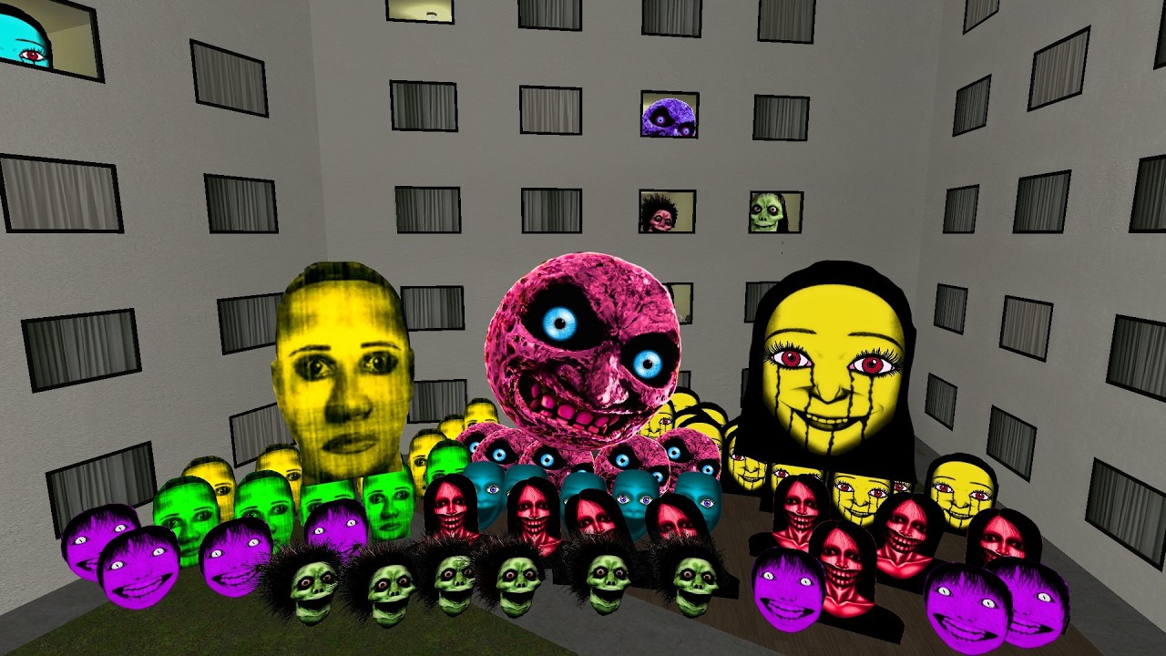 Kuchisake Onna , Alpha whispering Wyrms, Termina... Vs Towers In Garry's Mod