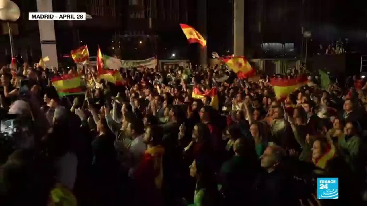Far-right Vox party celebrates winning first seats in Spanish parliament