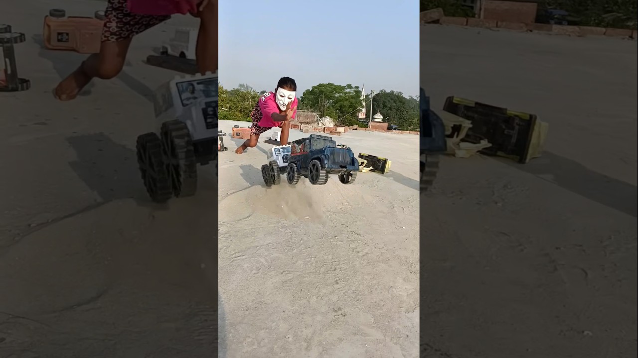 Black & White Thar Ne Kiya Dangerous Stunt 😱🔥 #trending #shortsfeed #Thar