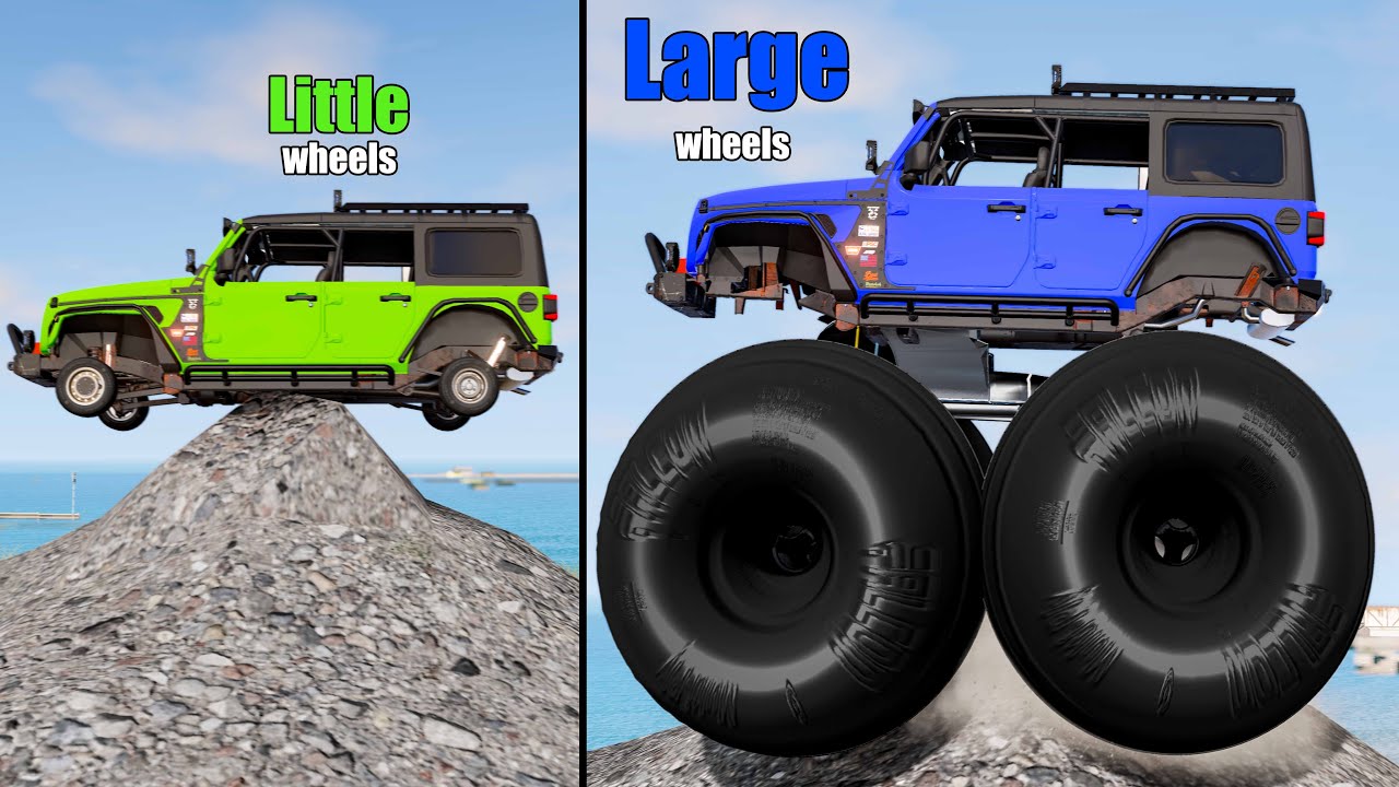Large vs Little Wheels #36 - Beamng drive