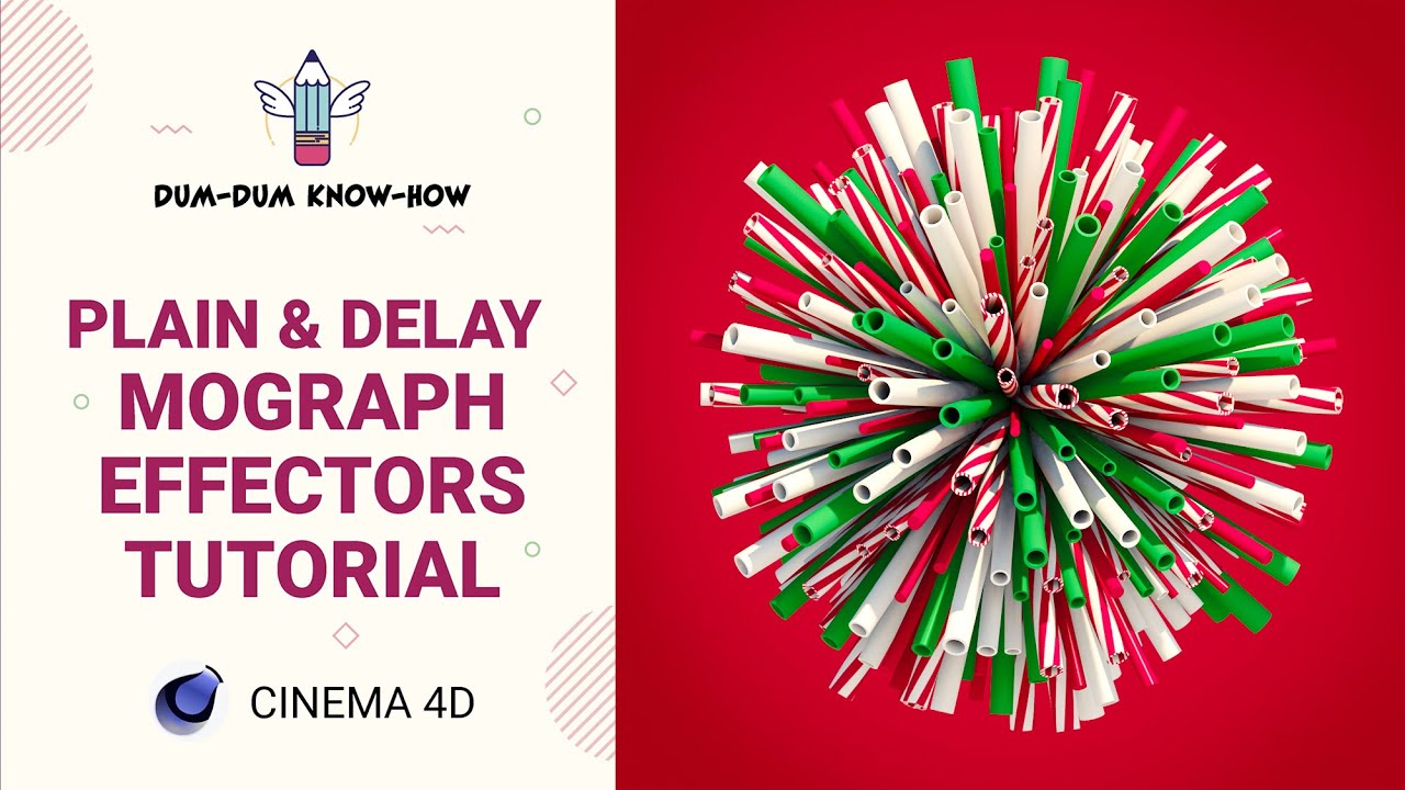Animation with Plain, Delay Effector Cinema 4d Tutorial