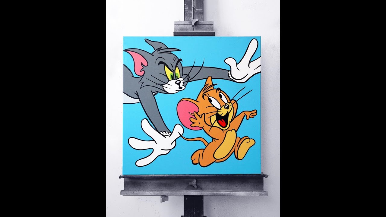Tom and Jerry Acrylic Painting in 2020 - How To Draw Tom and Jerry