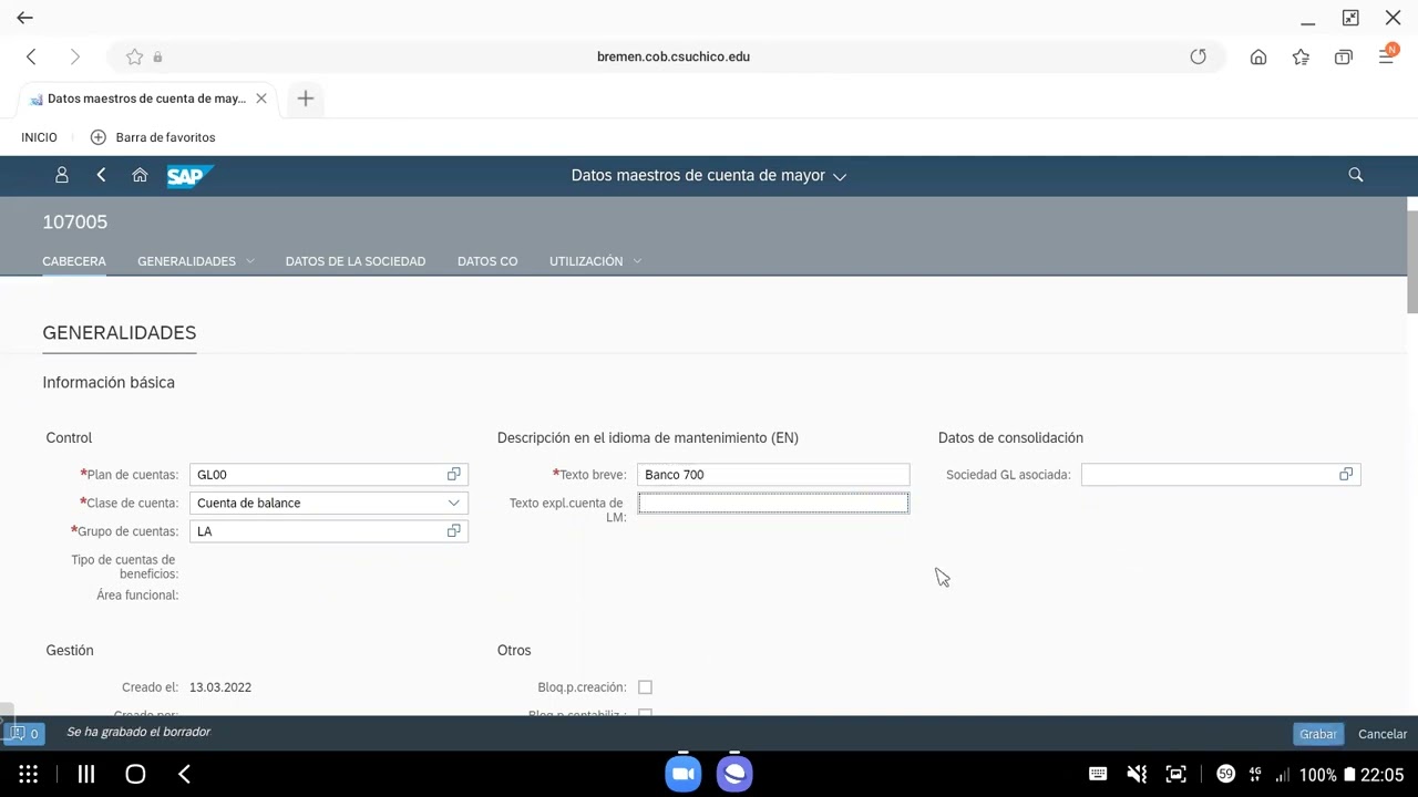 SAP Fiori - Pasos Iniciales con FI - 01 - Creación de Cuenta Contable de Banco