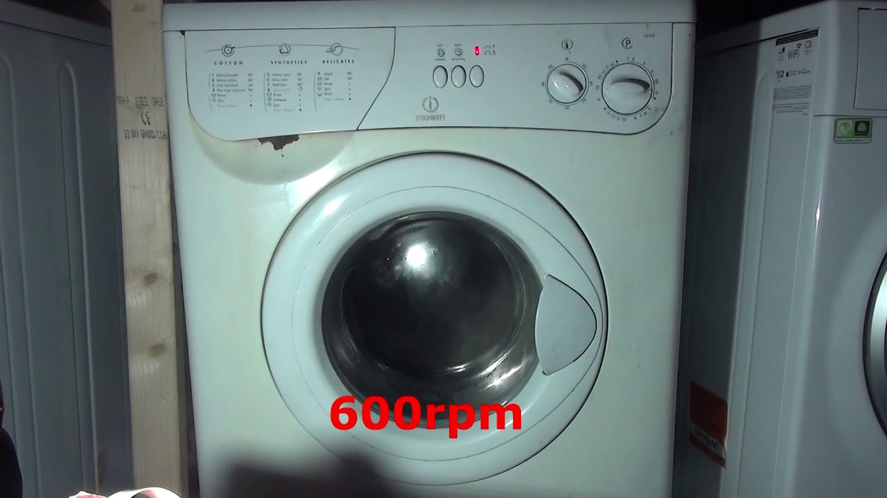 Indesit Evolution W103 : Cotton Final spin 1000rpm and results (Part 9)