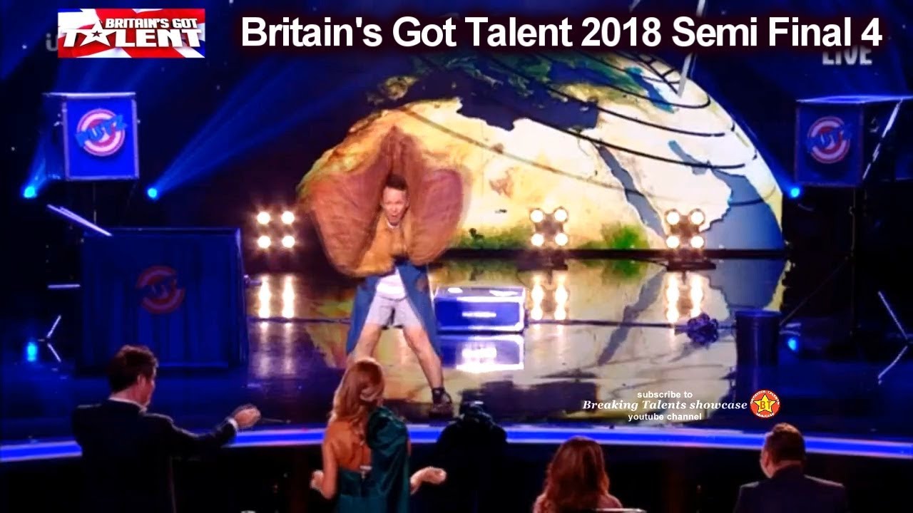 Marty Putz Comic Toilet Paper MASHMALLOW BASEBALL Britain's Got Talent 2018 Semi Finals 4 BGT S12E11