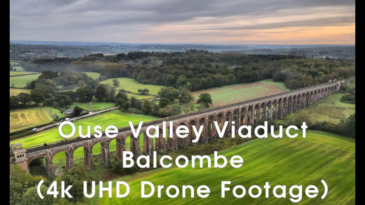 Ouse Valley Viaduct, Balcombe. (4k aerial drone footage) of one of the UK's finest viaducts.