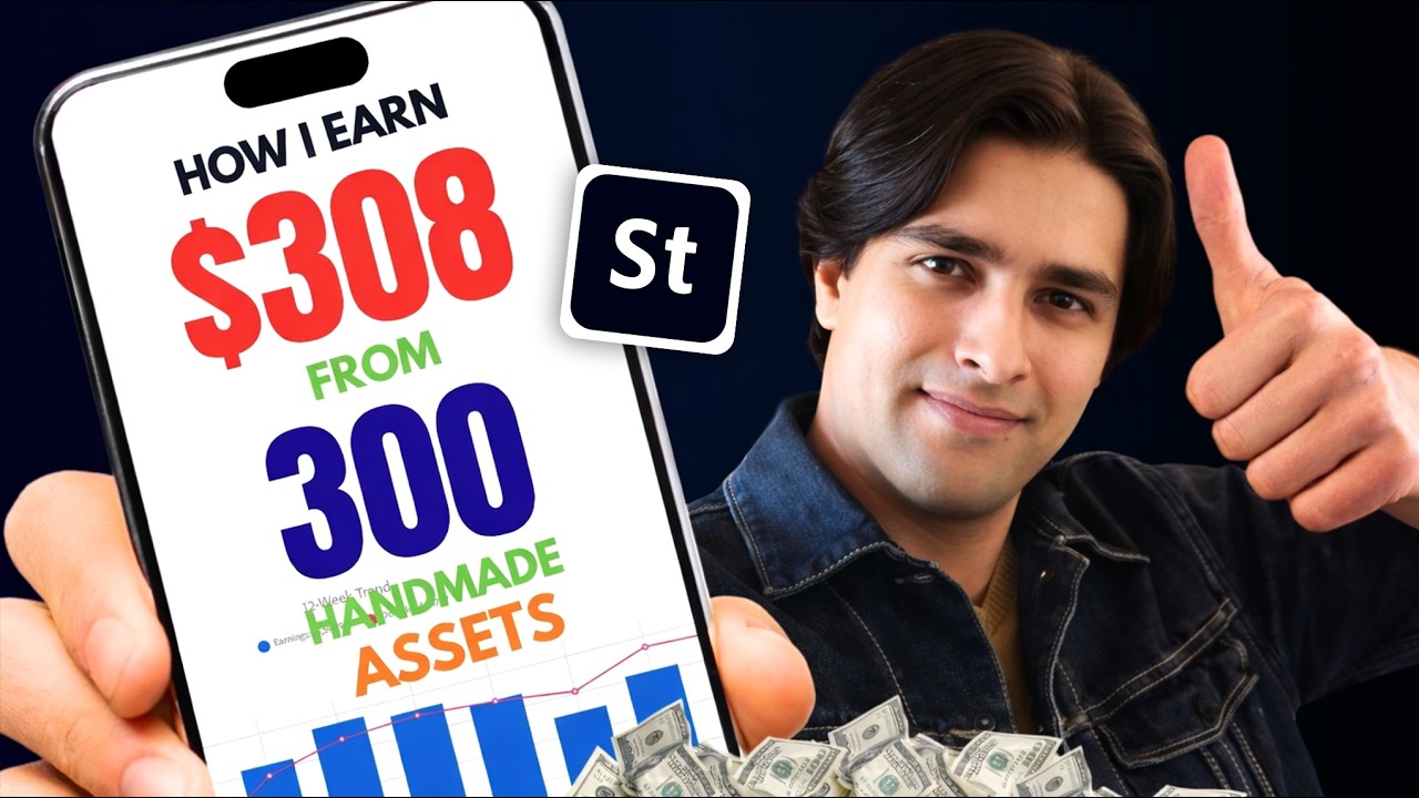 How I Made $308 from Just 300 Handmade Assets on Adobe Stock | Real Proof