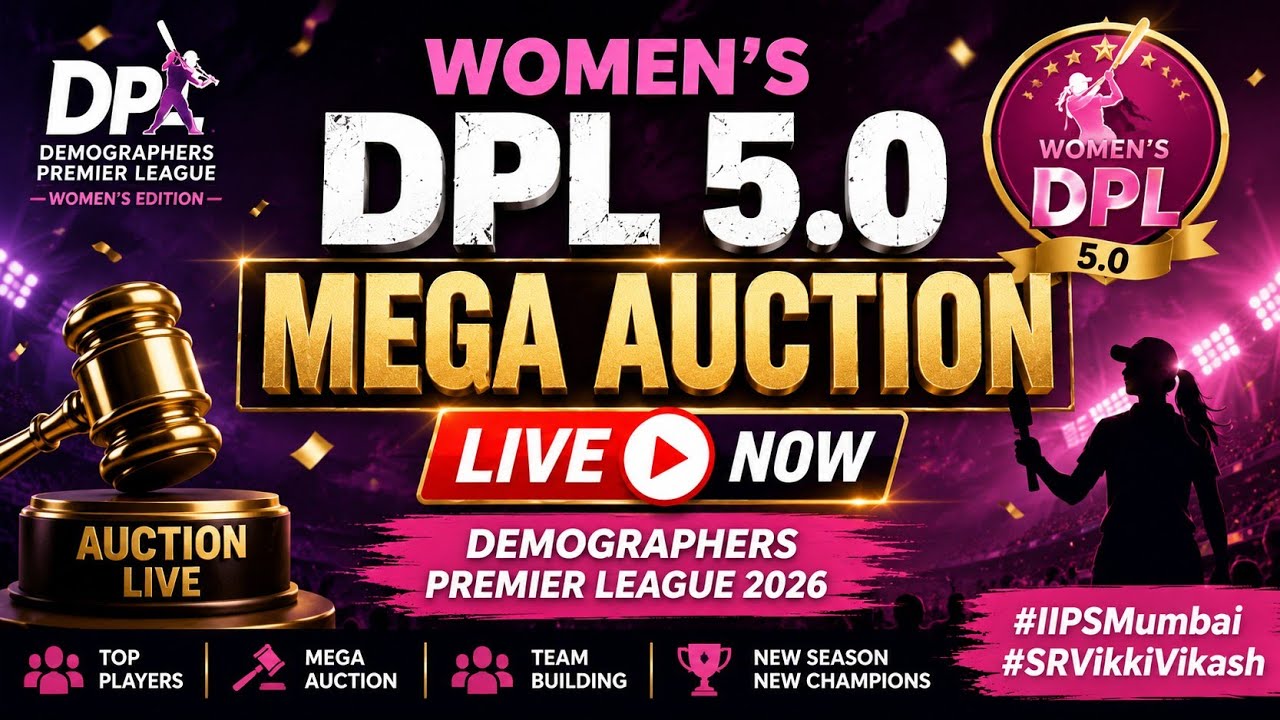 Women's DPL 5.0 Mega Auction LIVE Now | Demographers Premier League | #iipsmumbai  #srvikkivikash