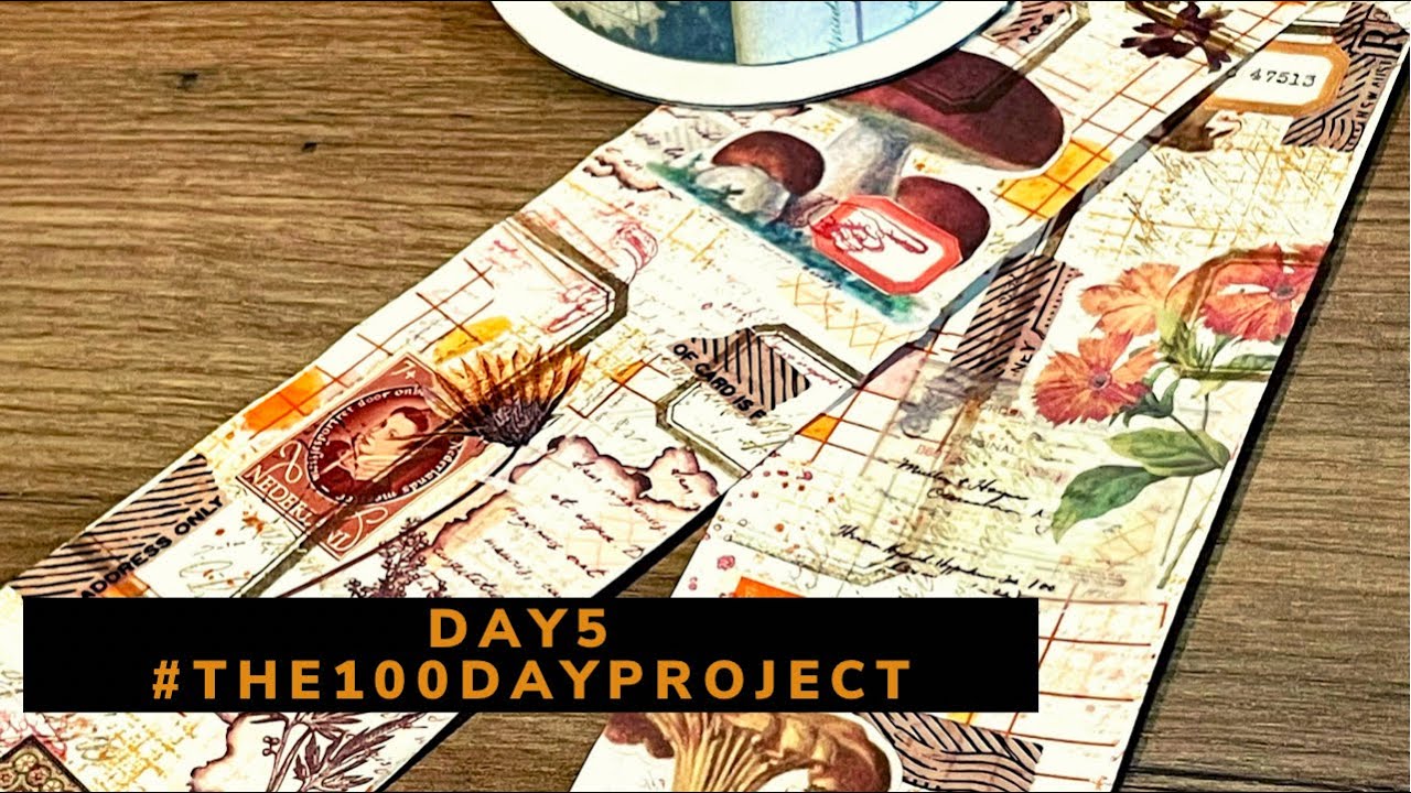 💯 Day 5 💯 #the100dayproject . Collaged paper roll.