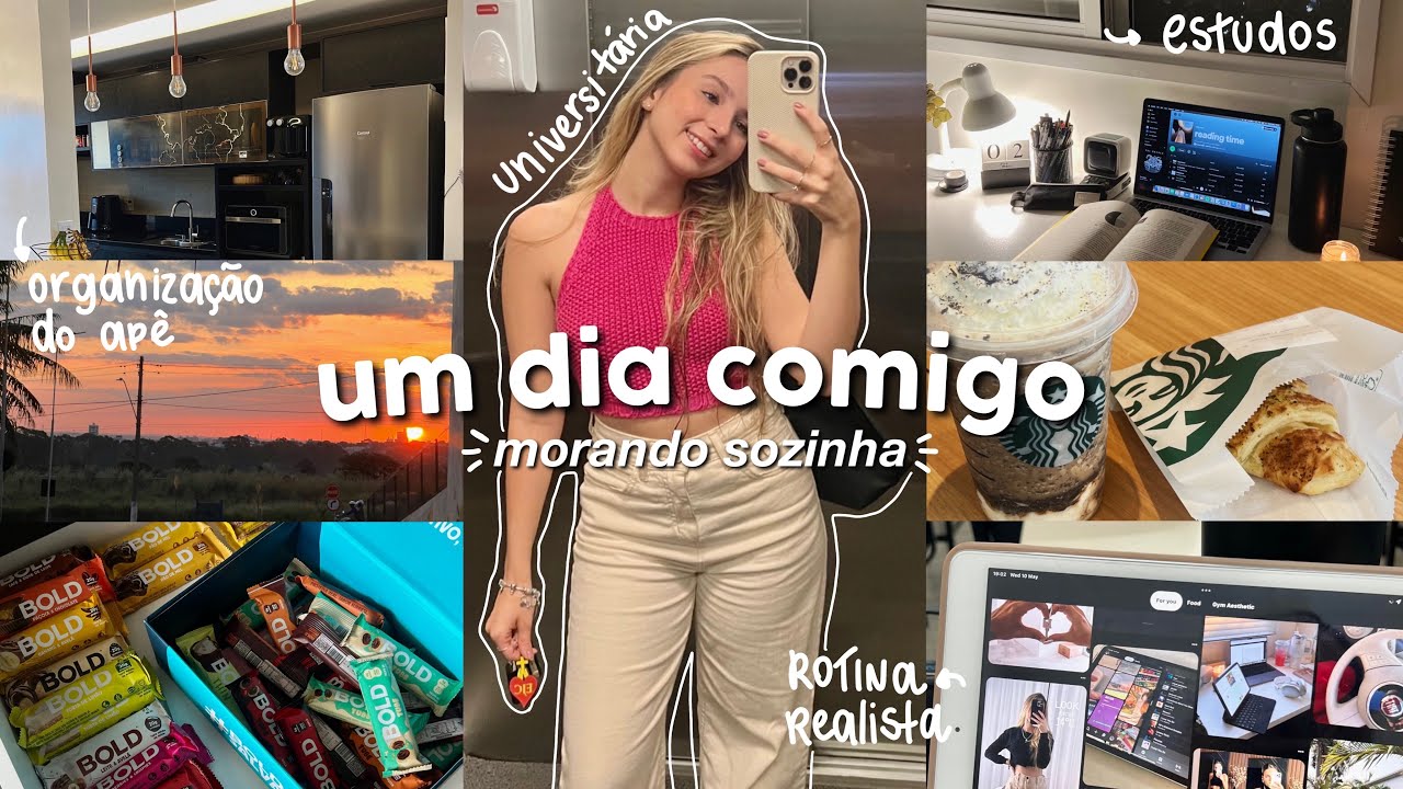 UM DIA COMIGO | morando sozinha, estudos, compromissos... ✨