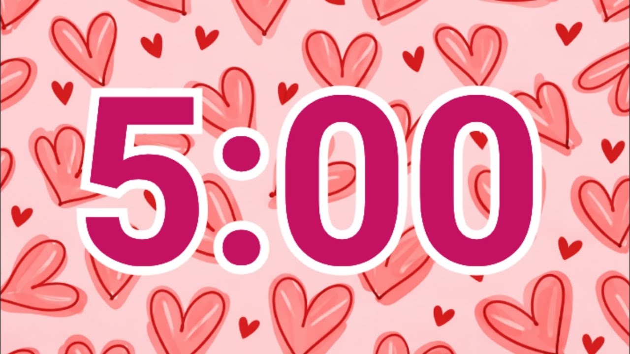 5-Minute Valentine Heart Timer | Soft & Relaxing