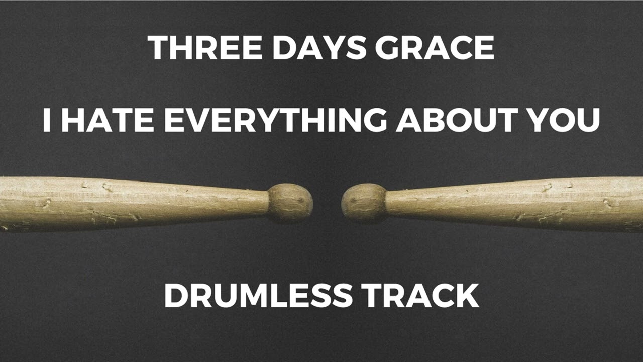Three Days Grace - I Hate Everything About You (drumless) - 179 BPM