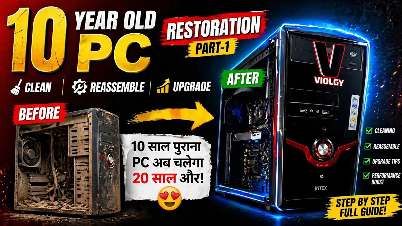 How I clean, reassemble or Upgrade My 10 Year Old Pc at home. Old pc Restoration. Part-1
