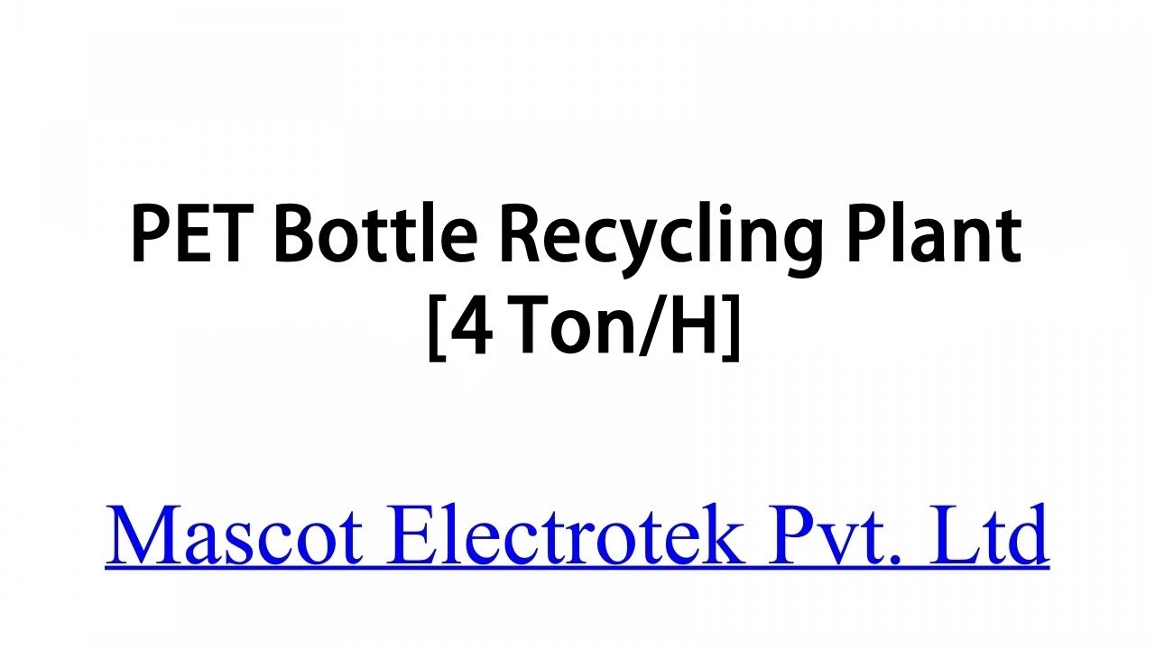 PET Bottle Recycling Plant [4000 Kg/Hour] #petbottle #recycling #machine #rpet