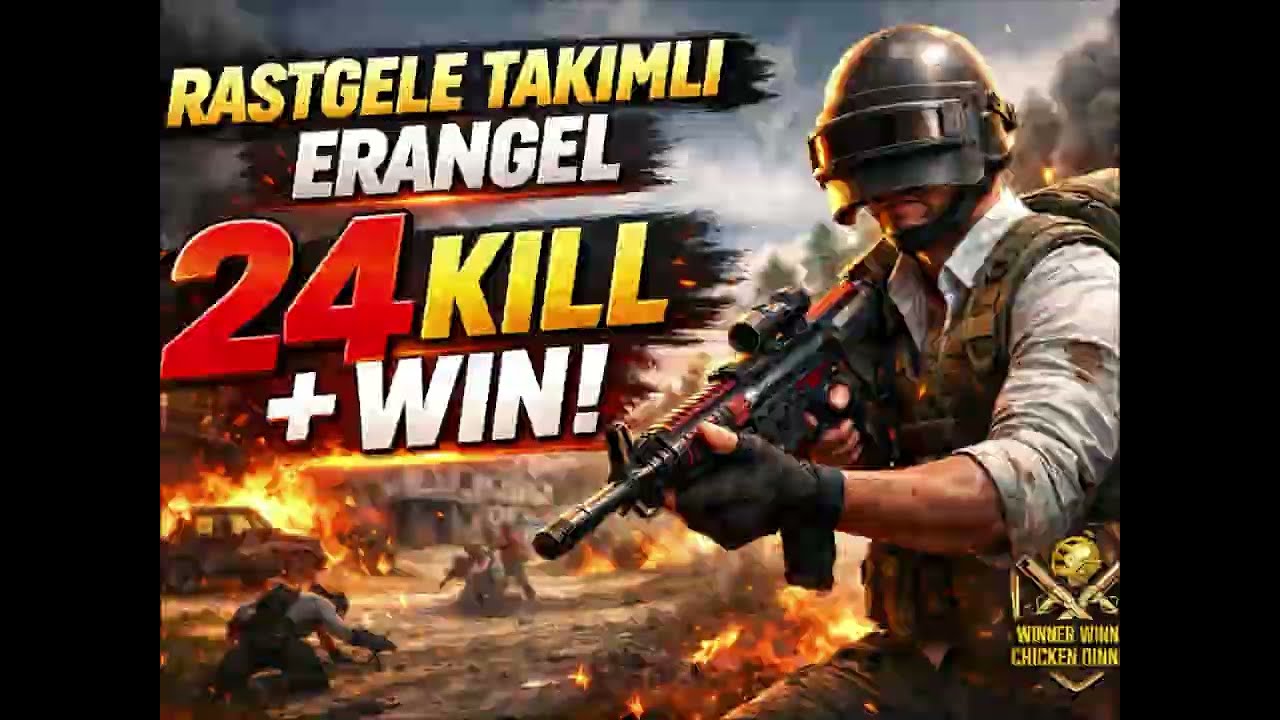 Rastgele Takımlı Erangel 🔥 24 Kill + WIN | PUBG Mobile Efsane Oyun #PUBG #pubgmobile 