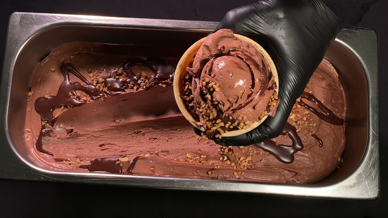 Traditional Nutella Ice Cream Satisfying To Watch | How To Make Delicous Nutella Ice Cream