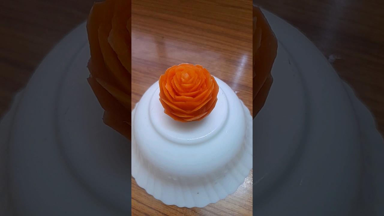 Carrot Rose Flower | How To Make Rose Flower | Santan Rai #rose #flowers #viral #shorts  #trending
