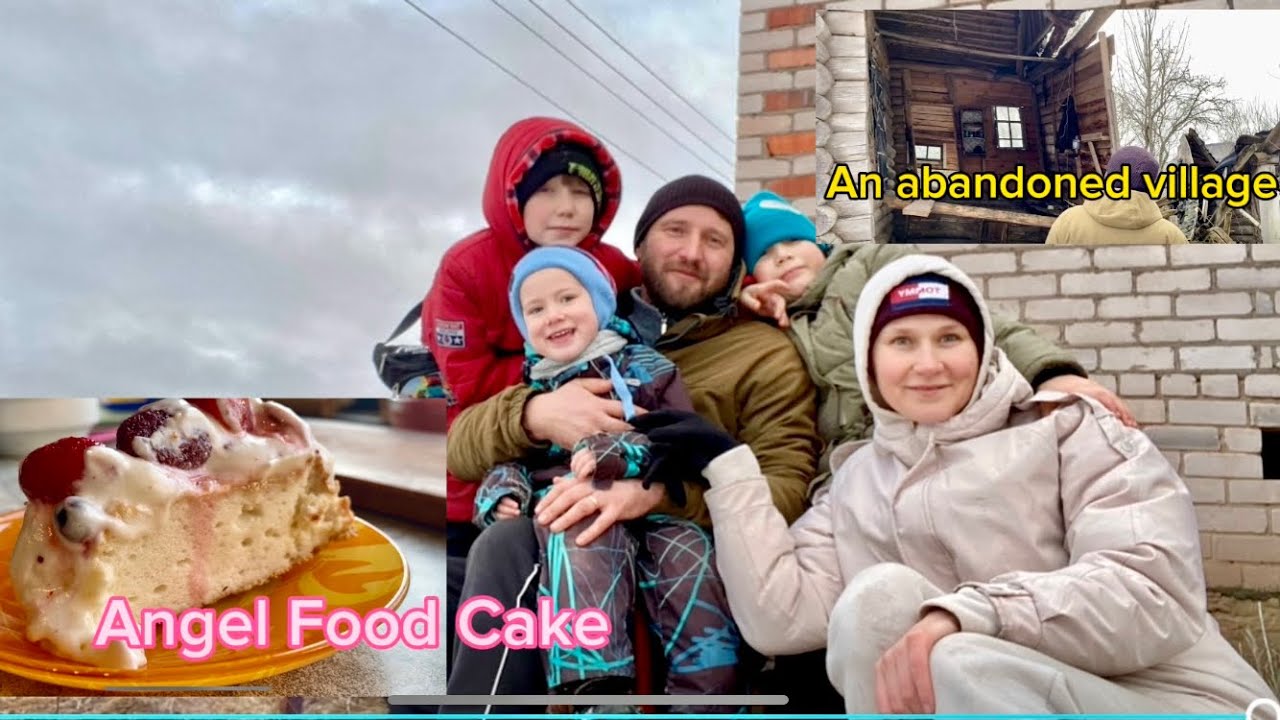 Celebrating the last day of winter in Russian village/ cooking ANGEL food cake
