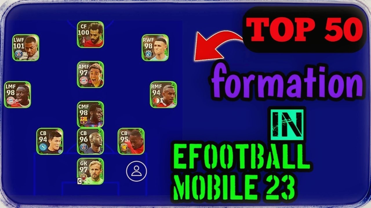 best formation in Efoootball mobile 23 💎 pes mobile 23 🤘
