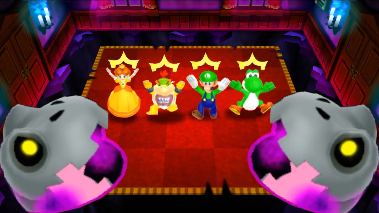 Mario Party: Island Tourd Minigames - Daisy Vs Bowser jr Vs Luigi Vs Yoshi (Master CPU)