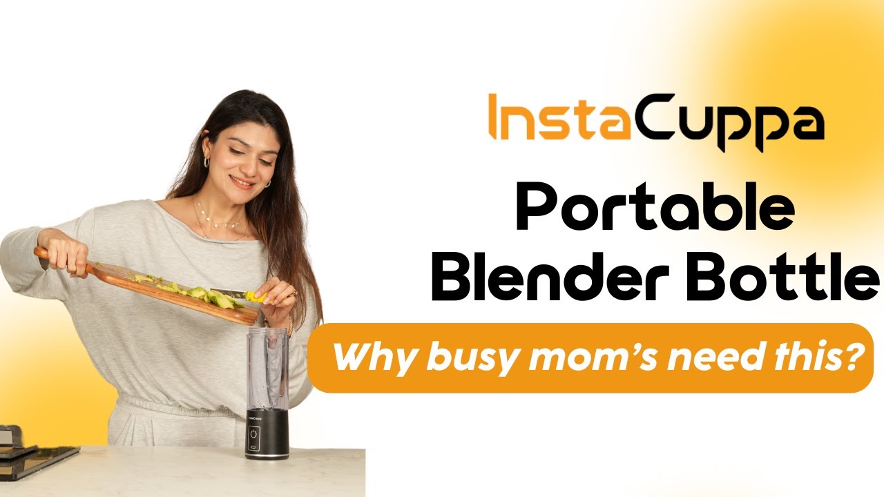 How to Use InstaCuppa Portable Blender Bottle🥤 | Pulse Mode, Quick Blend & Child Lock Explained!
