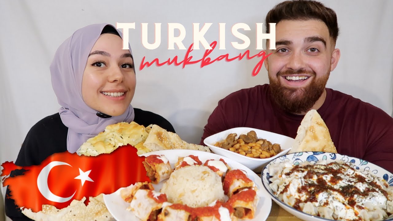 TURKISH FOOD MUKBANG | MANTI, BEYTI KEBAB, SU BOREK, KURU FASULYE