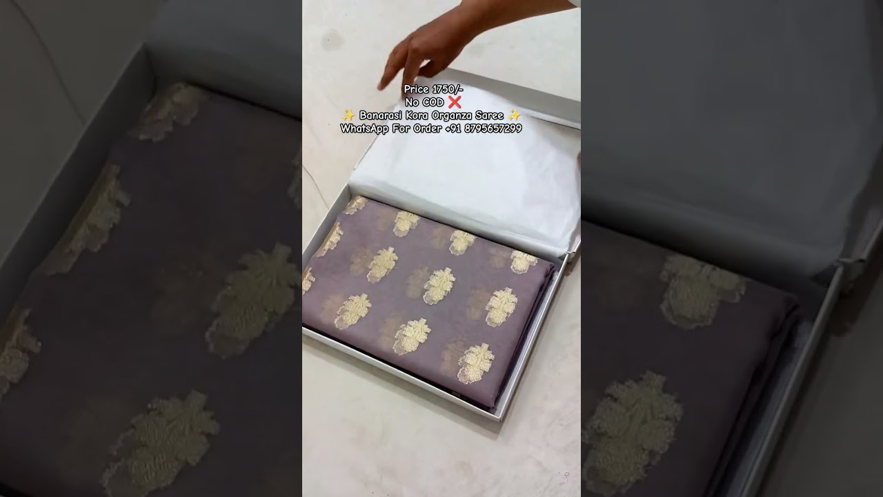 Viral Kora Organza Saree With Blouse #onlineshopping #indianfashion #indiansaree #saree #korasarees