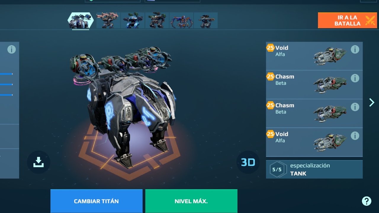 Titan Bjorn 2x Void 2x Chasm Maxed Gameplay War Robots WR 