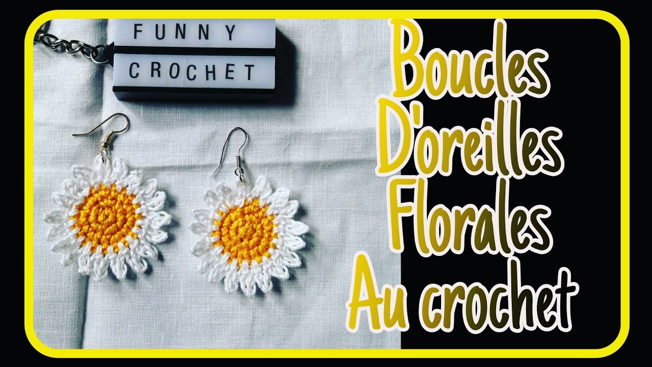 CROCHET Boucles d'oreilles Florales 🌼