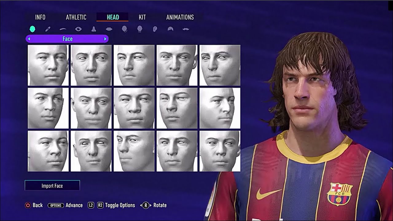 Carles Puyol FIFA 21 Pro Clubs look alike tutorial | FC Barcelona | Spain | LEGEND