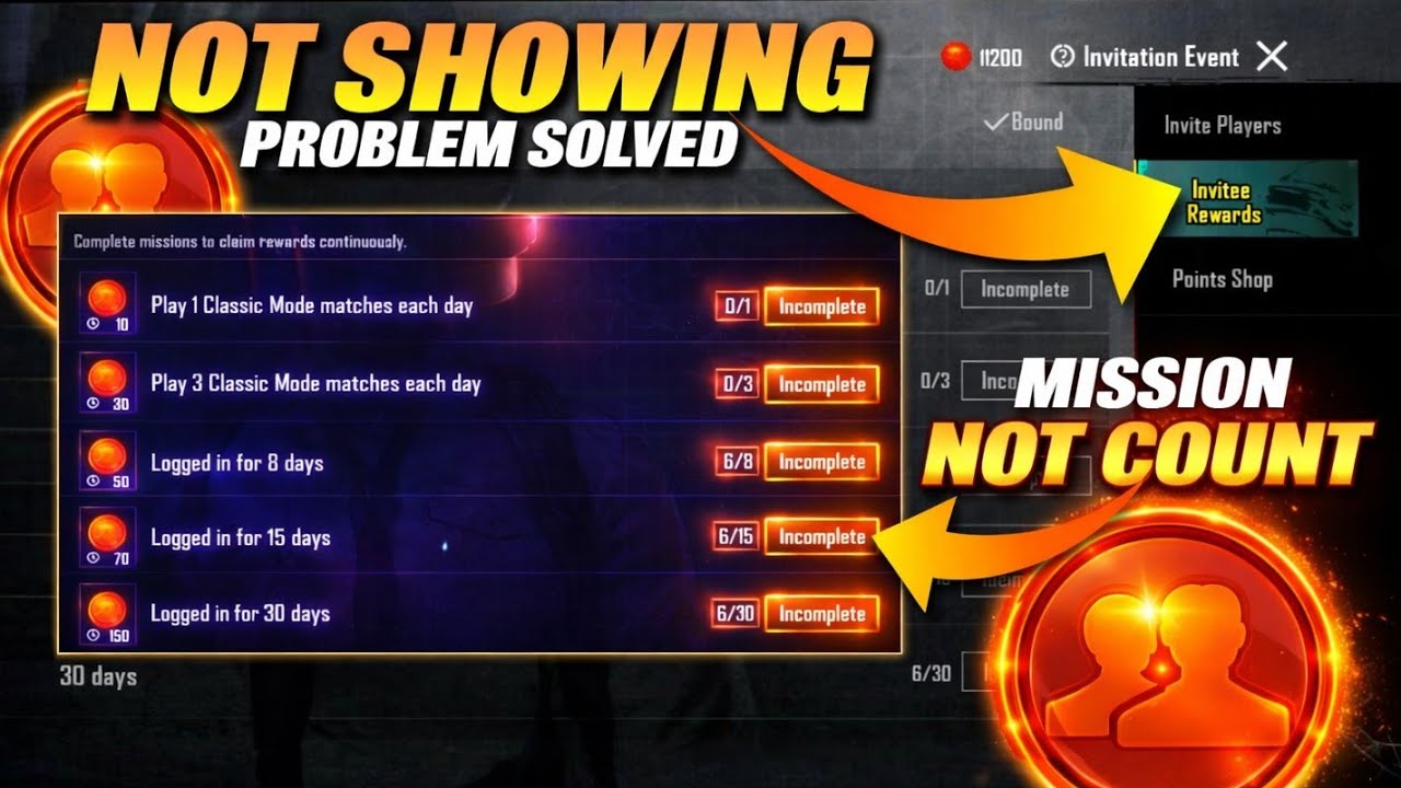25 Material in Invitation Event BGMI | Invitee Rewards Option Not Showing | Mission Not Count