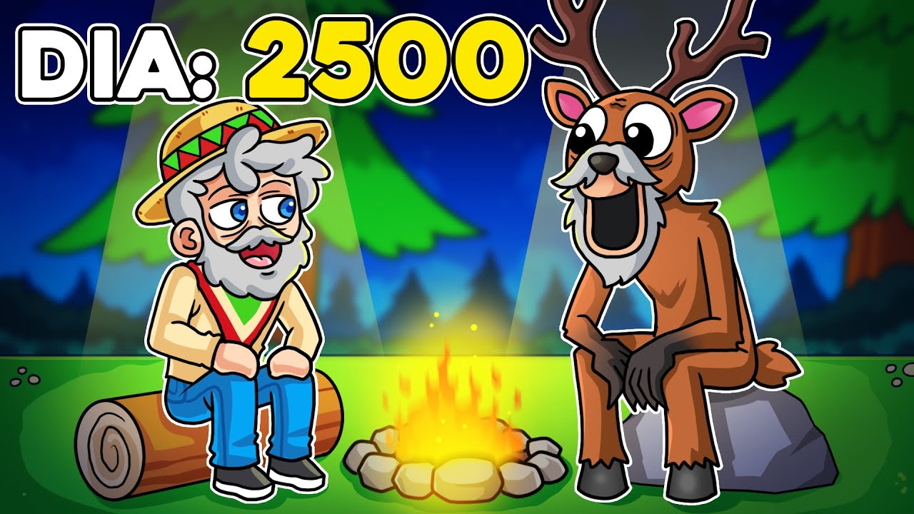 ¡SOBREVIVÍMOS 2500 dias en el BOSQUE! 💀🦌⌛ SILVIOGAMER en 99 Noches en el Bosque